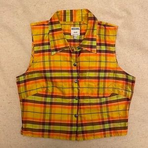 MOSCHINO PLAID CROP